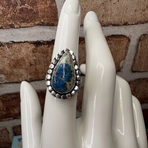 RARE K2 Jasper Ring Natural Stone Size 6 Stamped 925 Sterling Silver NEW